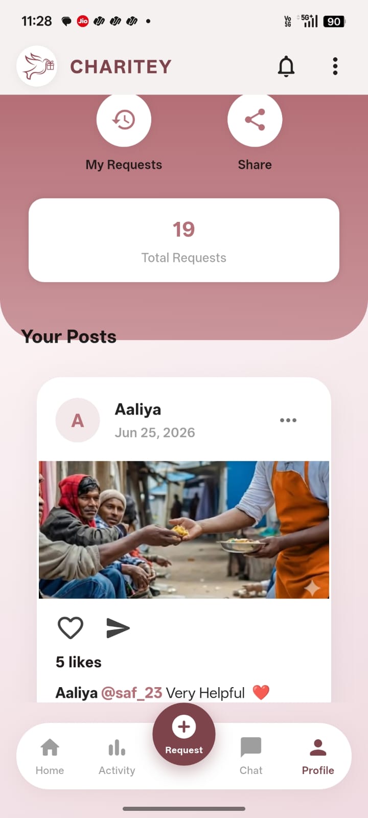 Charitey app screenshot 1